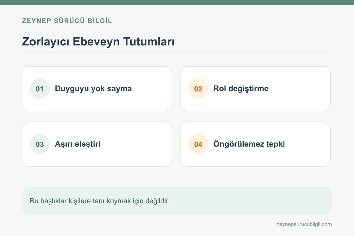 Duygusal olarak olgunlaşmamış ebeveyn türleri ve özellikleri